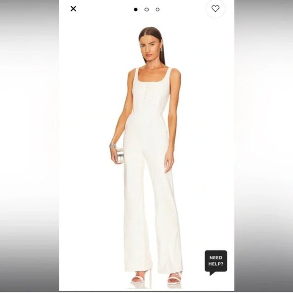 Alice Olivia CHELS DENIM CORSET SLEEVELESS JUMPSUIT: M | US 6 - Picture 1 of 9